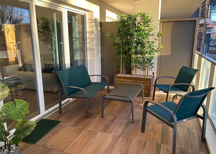 Blue -4 étoiles-loggia-2 Parking Apartamento Balaruc-les-Bains